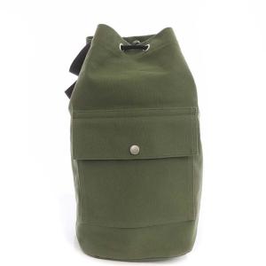 巾着バッグ ワンショルダー キャンバス グリーン