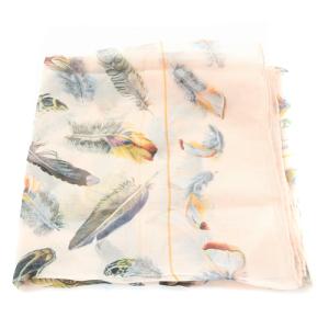 HERMES カレ90 PLUMES シルクスカーフ ピンク