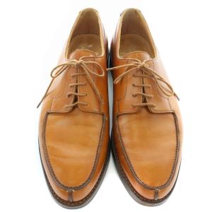 Crockett & Jones MORETON 3 Uチップ レザーシューズ 26-26.5cm 茶