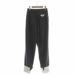 ADORE 21AW ファインストライプ ワイドパンツ スラックス ロールアップ 38 グレー ピンク