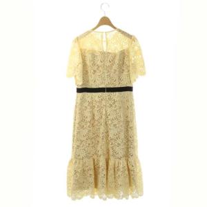 CELFORD 20SS リーフレースワンピース 38 イエロー