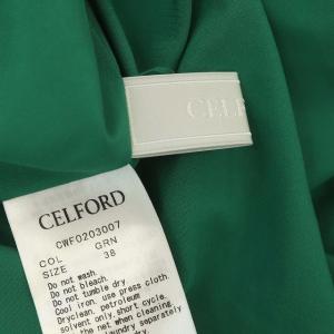 CELFORD 20AW シャーリングローンワンピース 38 グリーン