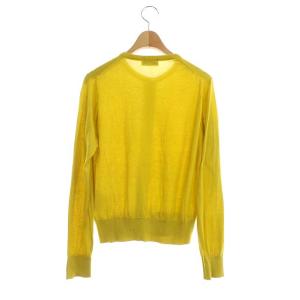 JOHN SMEDLEY ×martiniqueコラボ カーディガン ニット パールボタン 長袖 S マスタード