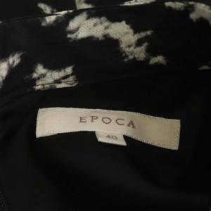 EPOCA ジオメトリックプリント ドレス 40 ブラック