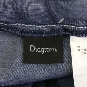 Diagram GRACE CONTINENTAL 21SS ベルト付きデニムパンツ ワイドパンツ 38 インディゴ