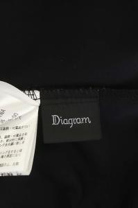 Diagram GRACE CONTINENTAL 21SS ベルテッドジャージワンピース ロングワンピース ノースリーブ フレア 36 ブラック