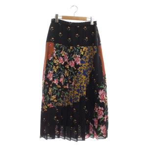 21SS タックプリーツスカート 38 ブラック