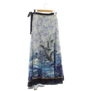 Grace Class 21SS エキゾチックプリントスカート ラップ ロング 36 マルチカラー