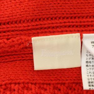 Diagram GRACE CONTINENTAL 22SS ニット セーター ケーブル 長袖 Vネック 36 レッド