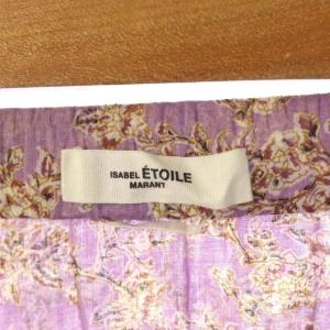 ISABEL MARANT ETOILE ELFA コットンフラワープリントフレアスカート 34 パープル