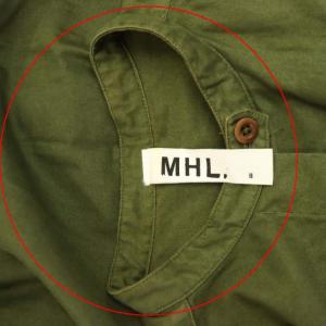 MHL. ワンピース ロング 長袖 バンドカラー 2 グリーン