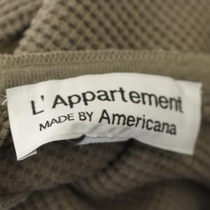 AMERICANA アパルトモン別注 バックヘンリーワッフルカットソー プルオーバー 七分袖 グレージュ