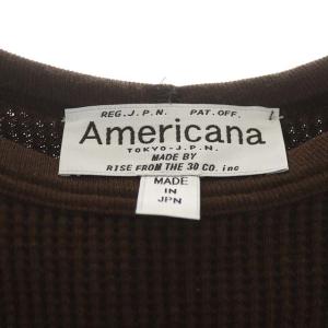 AMERICANA ワッフルカットソー ブラウン