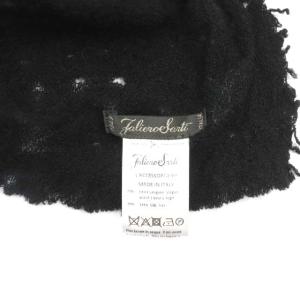 Faliero Sarti ストール ウール シルク混 ブラック