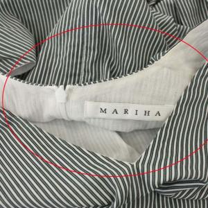 MARIHA ワンピース ストライプ 36 ブラック