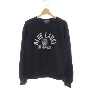 プリントプルオーバースウェット トレーナー ロゴ 38 ネイビー ホワイト