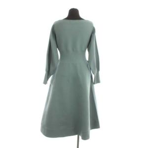 CELFORD 21SS ホールガーメントワンピース ニット ミモレ丈 ロング 長袖 36 ミント