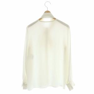 ANAYI 20SS ライトバックサテンタイツキブラウス 38 オフホワイト