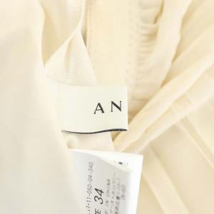 ANAYI 21SS シフォン プリーツスカート フレア ミモレ丈 34 アイボリー
