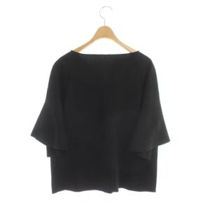 ADORE ファインコットンニットプルオーバー カットソー 五分袖 38 ブラック