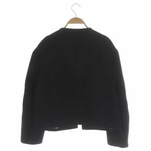 ADORE ハイツイスト ノーカラージャケット 背抜き 38  黒 ブラック