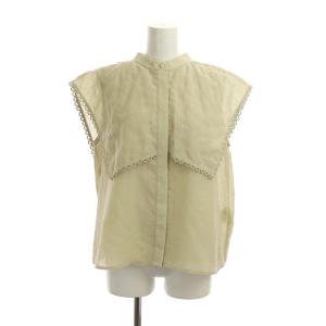 21SS スカラップモチーフブラウス 38 ベージュ