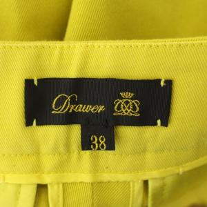 Drawer スリムカラーパンツ ウール混 38 イエロー