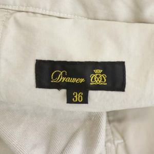 Drawer 21SS セルビッチドロストパンツ ワイド デニム 36 ライトグレー