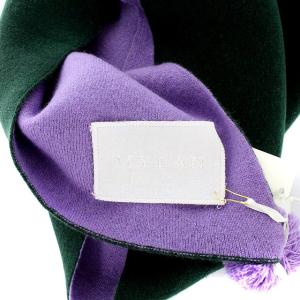 MYLAN Double Face Pom Pom Stole ボンボン カシミヤ グリーン