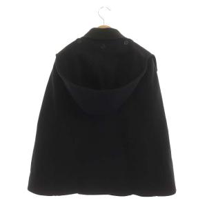 STELLA McCARTNEY フード付きステンカラーケープ ポンチョ 40 黒