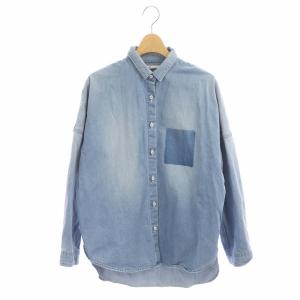 THE SHIRT デニムシャツ 長袖 ウォッシュ加工 1 ブルー