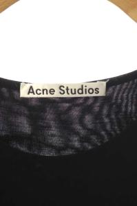 Acne Studios KACI TENCEL ノースリーブロングワンピース クルーネック XS 黒 ブラック