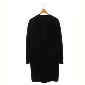 PAULE KA ウール カシミヤ混 ロングニットカーディガン Vネック 長袖 M ブラック