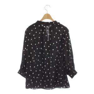 Theory Diamond Print Fluid Blouse S ブラック