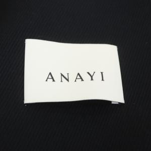 ANAYI 21AW カルゼリバーボタンレスジレ 34 ネイビー