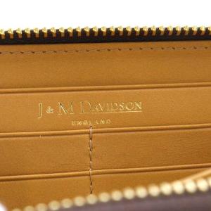J&M DAVIDSON 長財布 ラウンドファスナー レザー ピンク