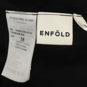ENFOLD ツイルストレッチランダムヘムカットソー 38 ブラック