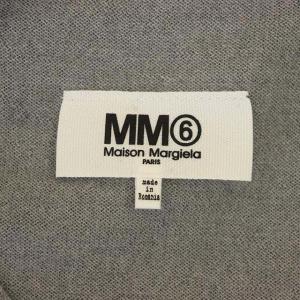 Martin Margiela 6 MM6 ウールVネックニットカーディガン 長袖 切替 S グレー ブラック