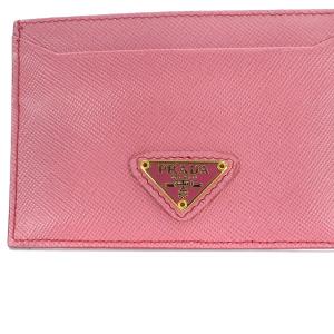 PRADA 1M0208 カードケース 名刺入れ レザー ピンク 