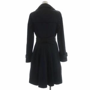 kate spade new york トレンチスプリングコート ダブル 裏地ドット バックリボン ベルトリボン S ブラック