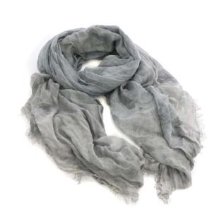 ストール 大判 モダールシルク フリンジ グレー