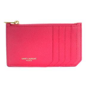SAINT LAURENT PARIS フラグメント コインケース カードケース レザー ピンク 458583