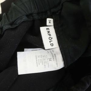 ENFOLD 21AW ダブルクロス Relax TROUSERS テーパードパンツ イージー 34 ブラック