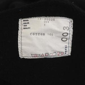 sacai メルティングポットフーディパーカー スウェット プルオーバー 長袖 プリント 1 ブラック ホワイト