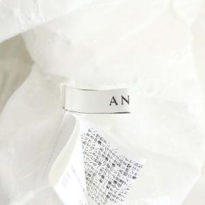 ANAYI 21SS エンブロイダリーティアードブラウス シャツ チュニック 刺繍 九分袖 38 ホワイト