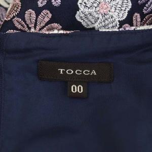 TOCCA COSMOS ワンピース オーガンジー 花柄刺繍 00 ネイビー