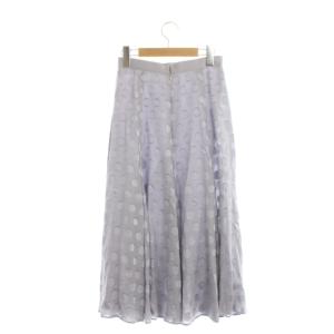ANAYI 21AW フレアスカート ドットジャガード 36 グレー
