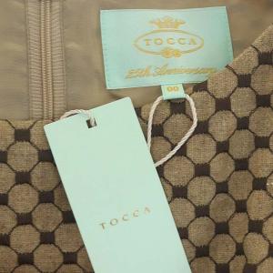 TOCCA 25TH CHECKER BOARD ドレス ワンピース フレア 総柄 リボン フレンチスリーブ