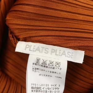PLEATS PLEASE ISSEY MIYAKE イッセイミヤケ ノースリーブ プリーツワンピース ひざ丈 3 茶