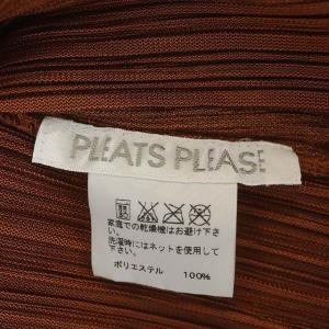 PLEATS PLEASE ISSEY MIYAKE スキッパープリーツカットソー 長袖 プルオーバー 3 ブラウン